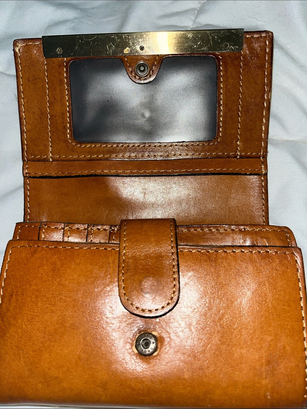 Patricia Nash Embossed Floral Leather Wallet in Cognac - Picture 8 of 8